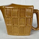 Rectangular ocher ceramic pitcher