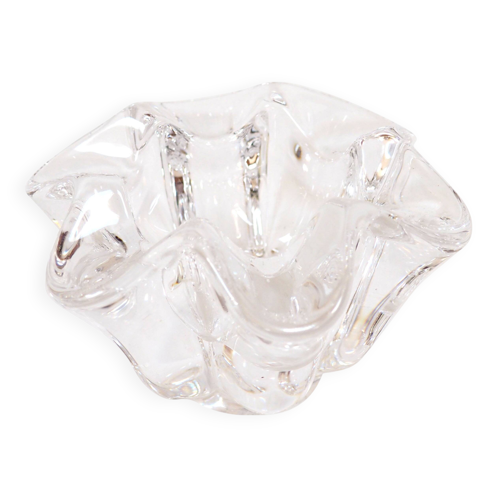 Small crystal ashtray or candle holder