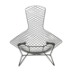 Fauteuil "bird" noir de Harry Bertoia pour Knoll 1970