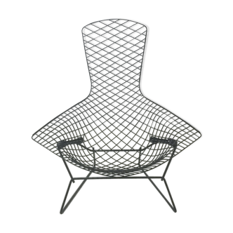 Armchair "bird" black Harry Bertoia for Knoll  1970