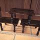 Step foot rest wooden foot stool vintage brutalist