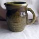 Kaki ceramic jug from Sarreguemines