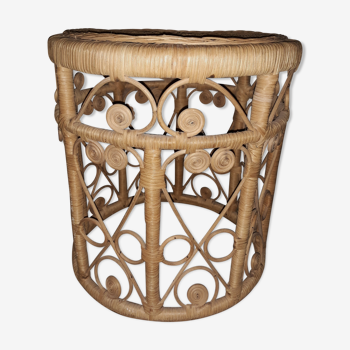 Low table or stool rattan peacock
