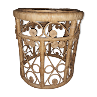 Table basse ou tabouret rotin peacock