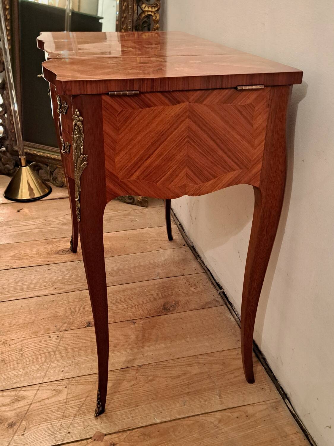 Louis XV style dressing table in marquetry