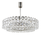 Grand chandelier Bakalowits in nickel and glass with diamond-shaped crystals, 1960s.