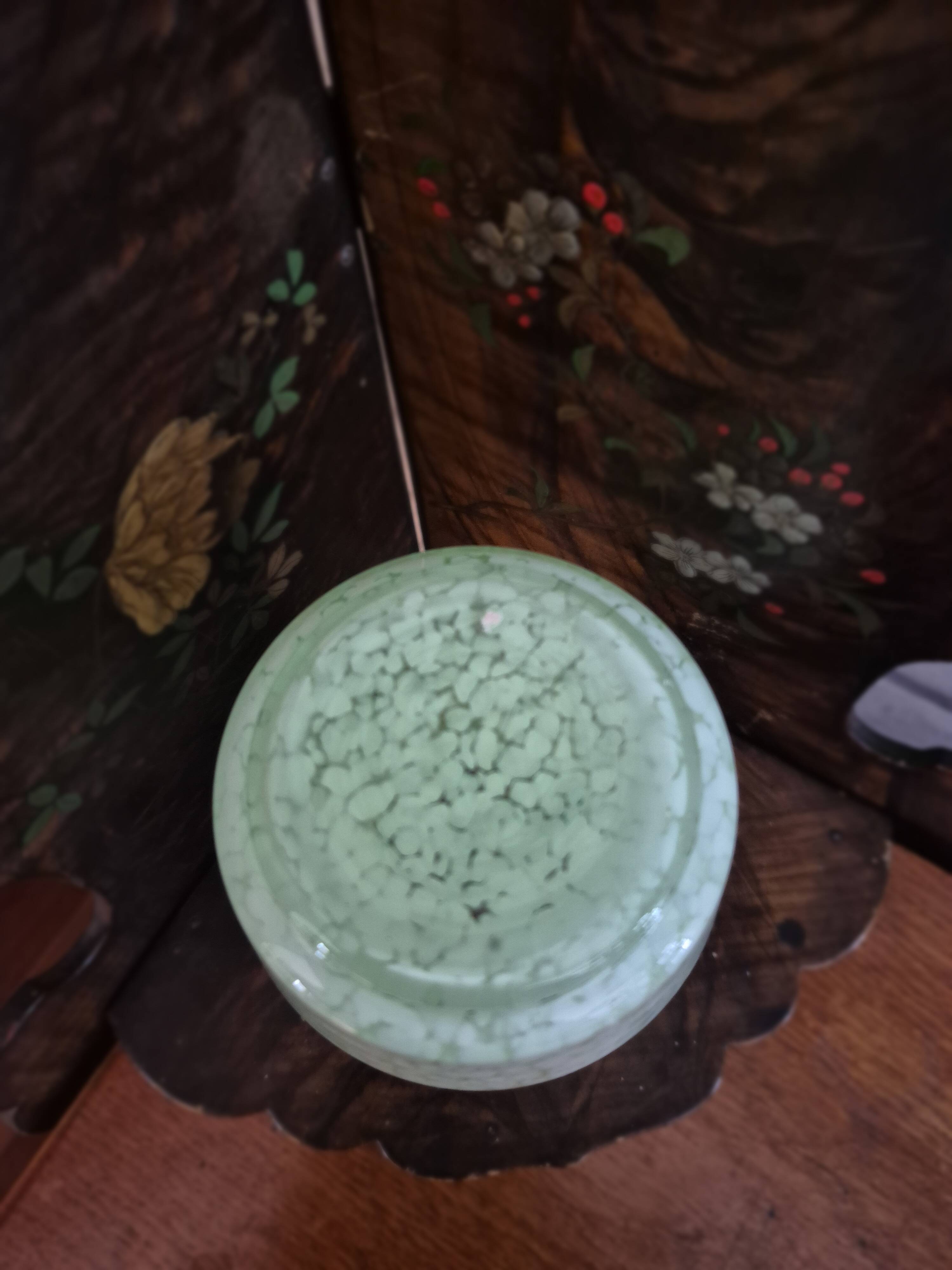 Vintage 50s Clichy glass vase