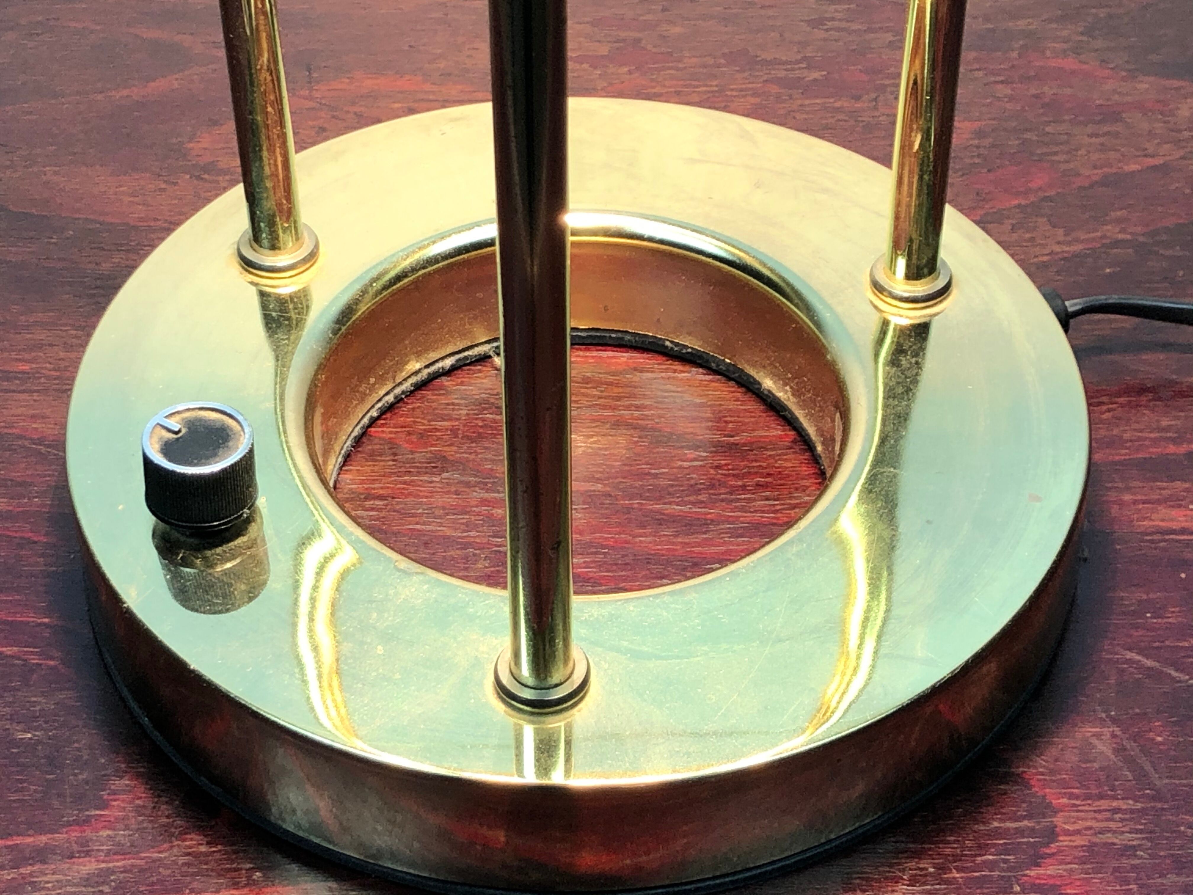 Vintage lamp with glass intensity dimmer and brass Italian design 1980'S