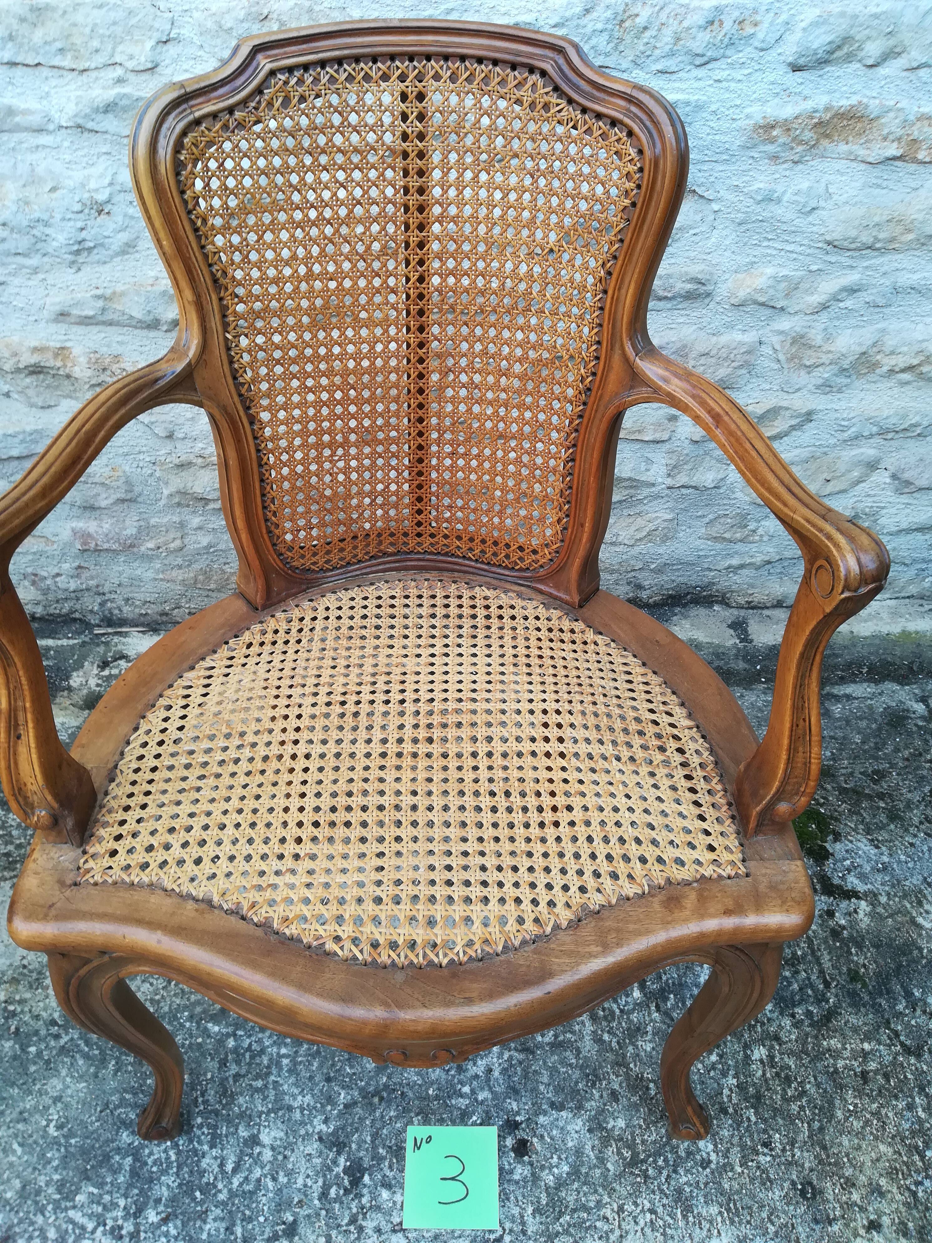 Louis xv style canne chairs