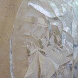 Frosted ice glass plafonnier, Kaiser Leuchten label, 1970s