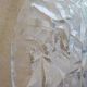 Frosted ice glass plafonnier, Kaiser Leuchten label, 1970s