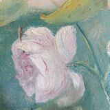 Old painting bouquet of flowers