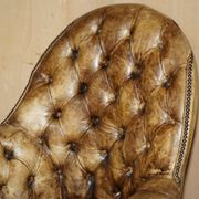 Chesterfield executive armchair in aniline leather