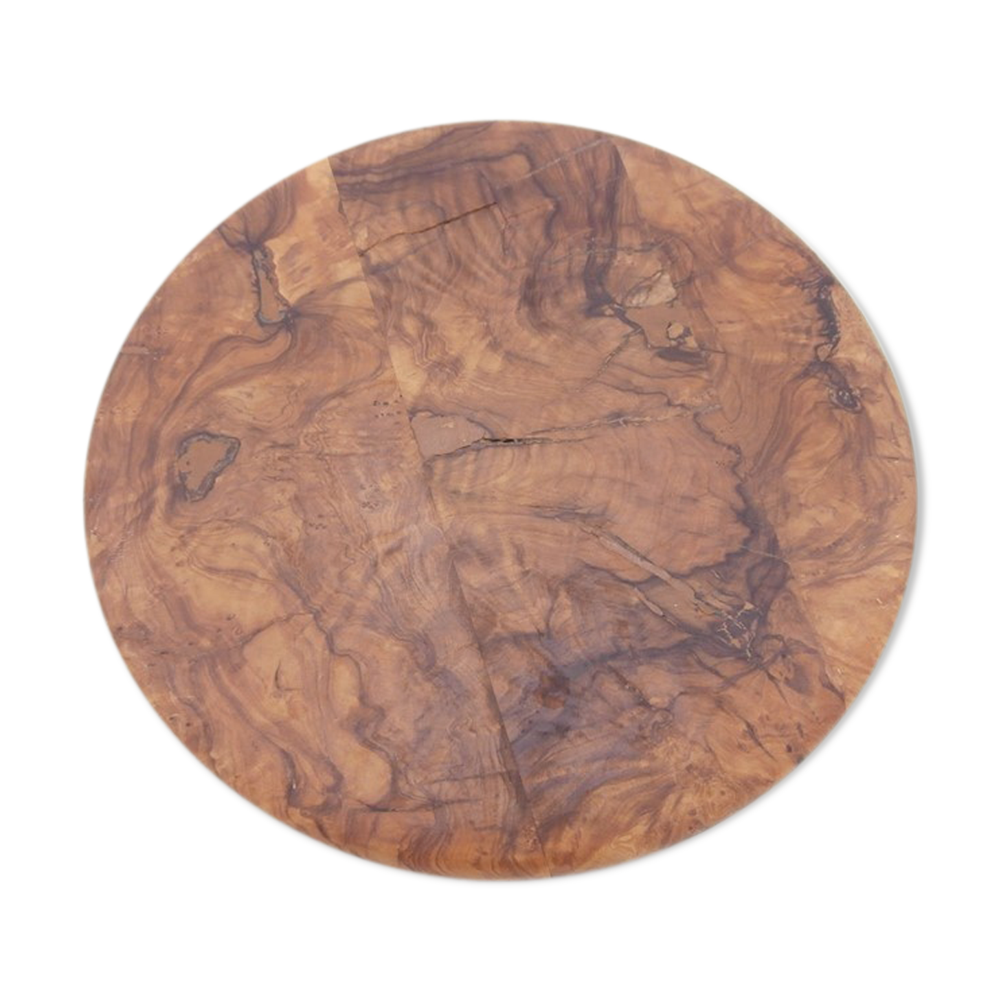 Under wooden dish