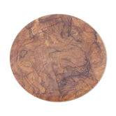 Under wooden dish