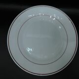 Set of 8 plates Arcopal restaurant - Blanc - Bordeaux