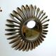 Vintage brass sunburst mirror, 1970s