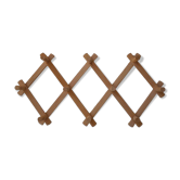 Wooden accordion coat rack