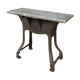 Industrial Console Fonte 1930 blue stone tray