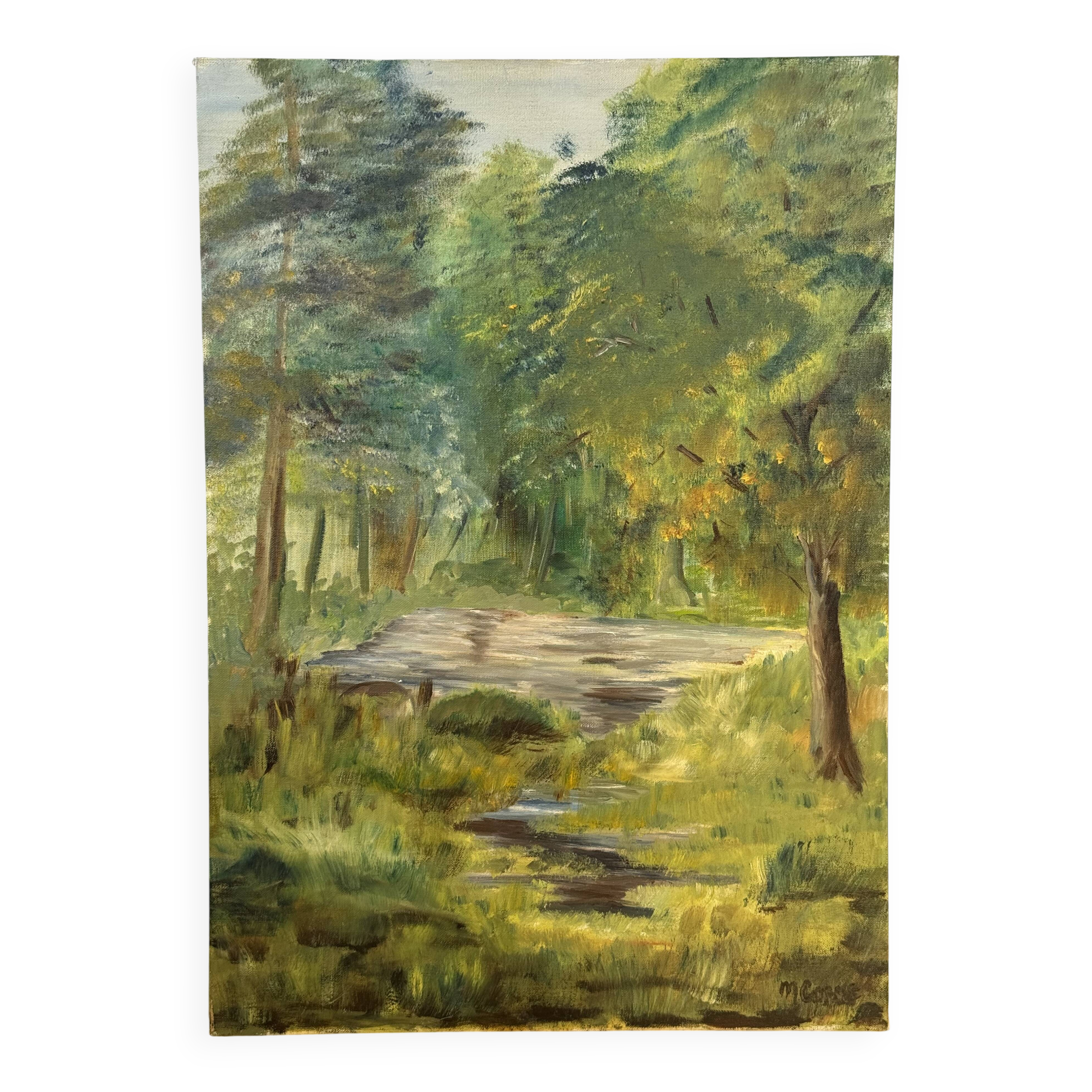 Oil on canvas signed by the artist M. Cornu