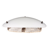1950s ceiling light in metal and plexiglass