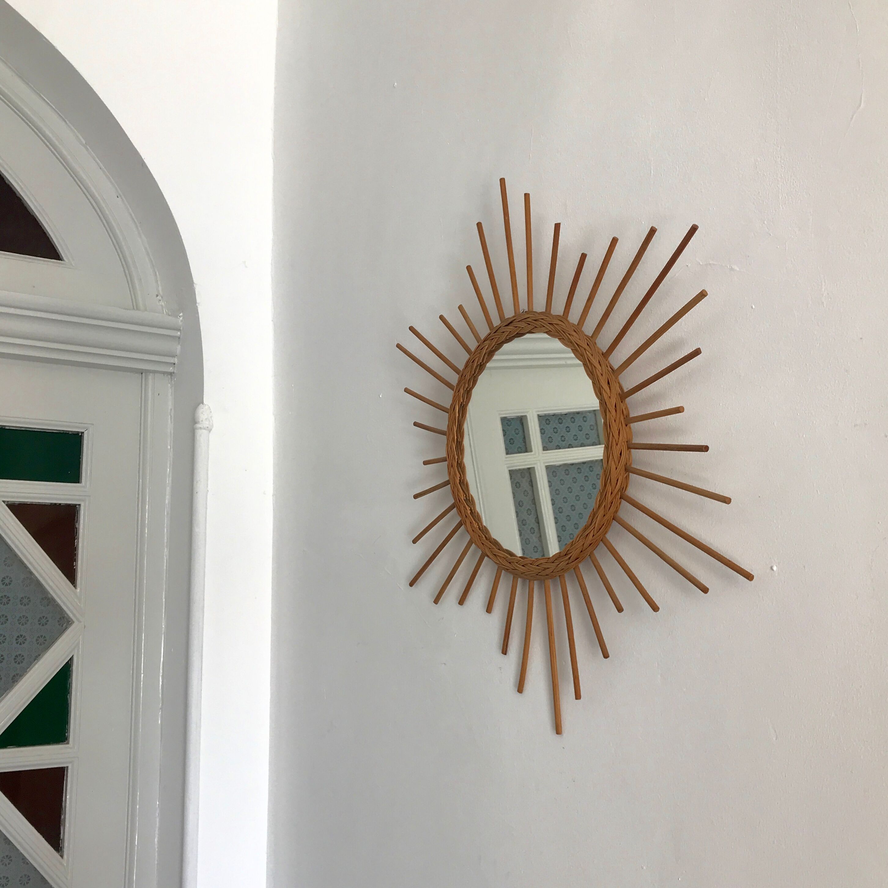 Miroir rotin