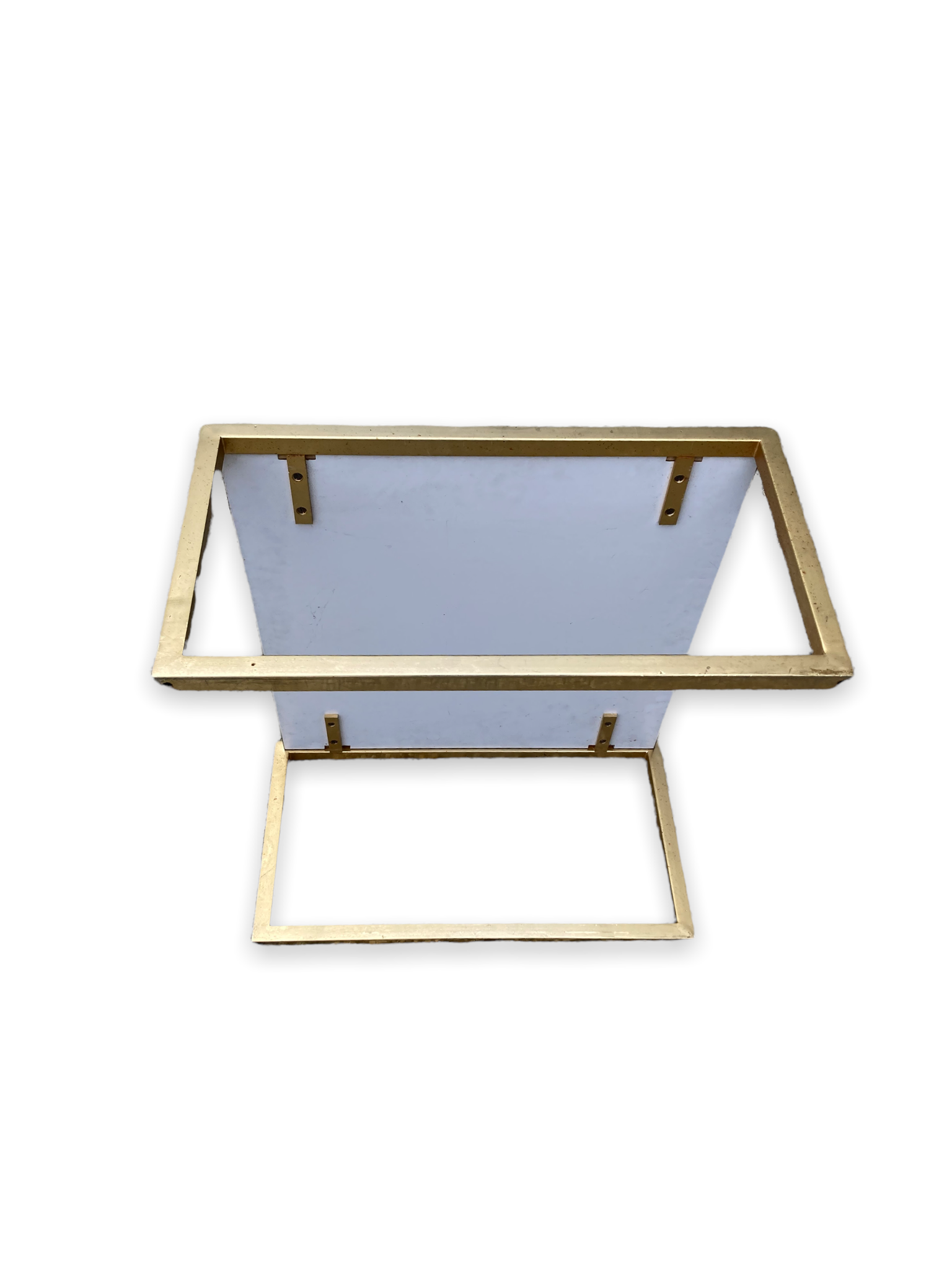 Coffee table in cork, wood and gilded steel in the taste of Romeo Rega