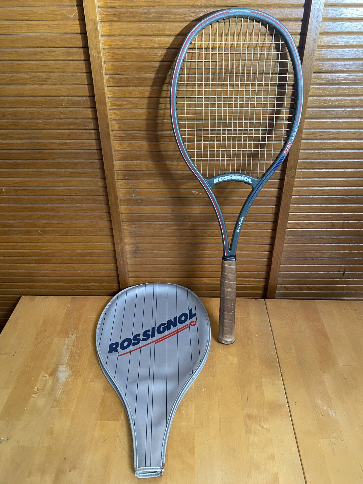 Vintage rossignol f200 carbon tennis racket + sports cover