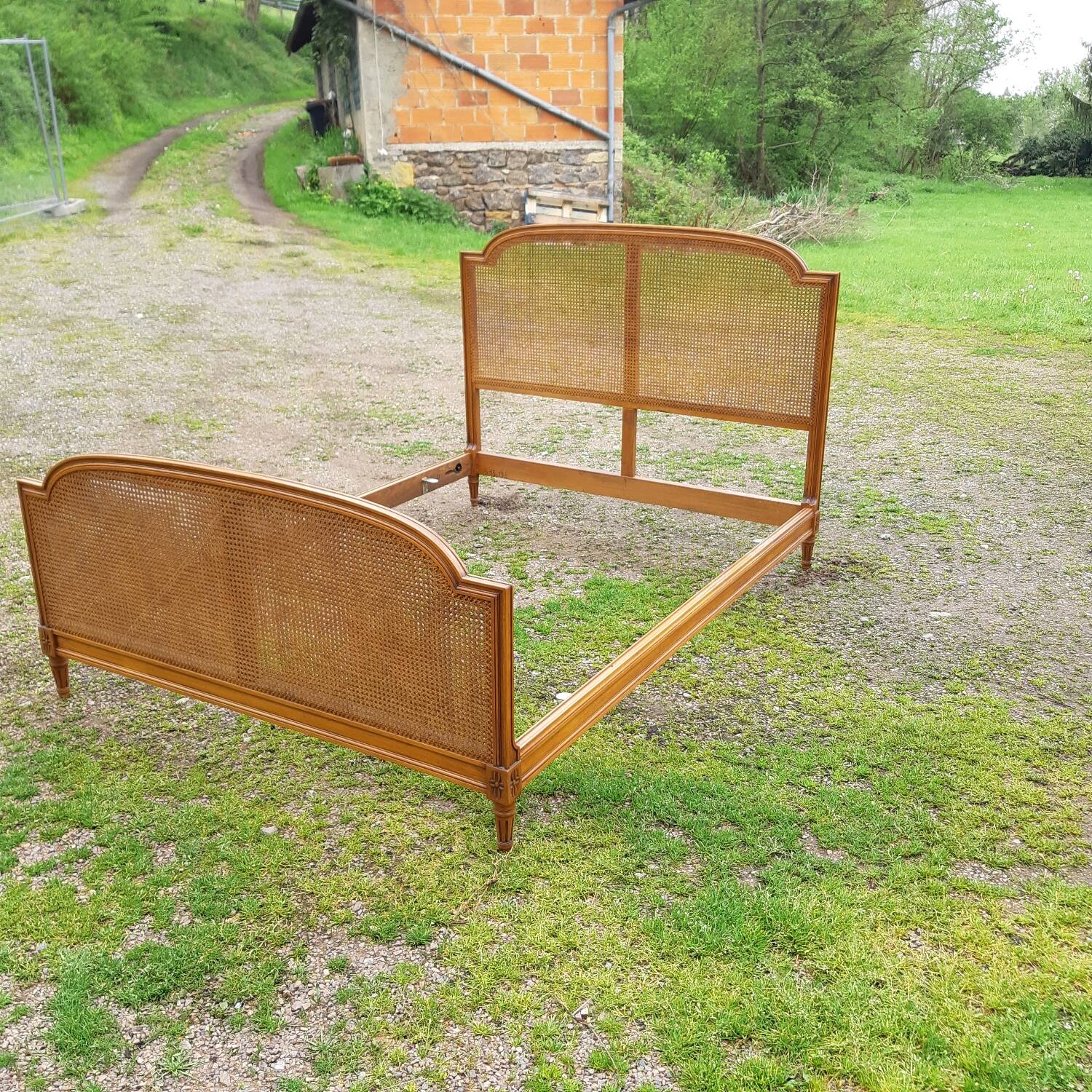 Louis XVI style cane bed
