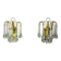 Pair of Venini "drops" wall lights, 2 levels, murano glass, Italy, 1970
