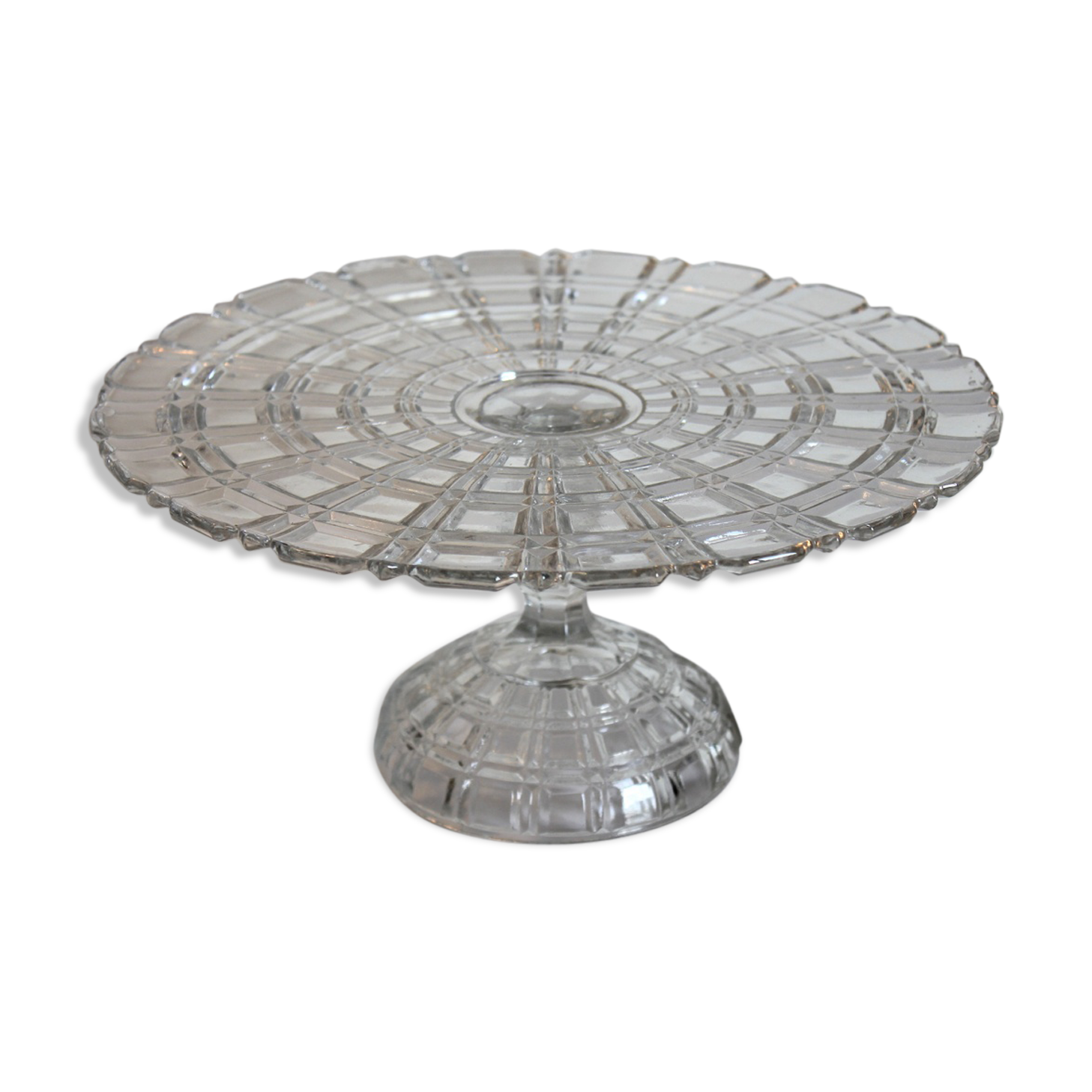 Former Portieux crystal cake plate