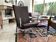 Chocolate leather swivel chair