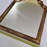 Stucco and wood fireplace mirror 53x38 cm