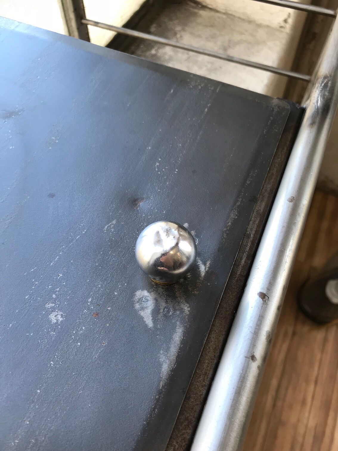 Industrial bedside table