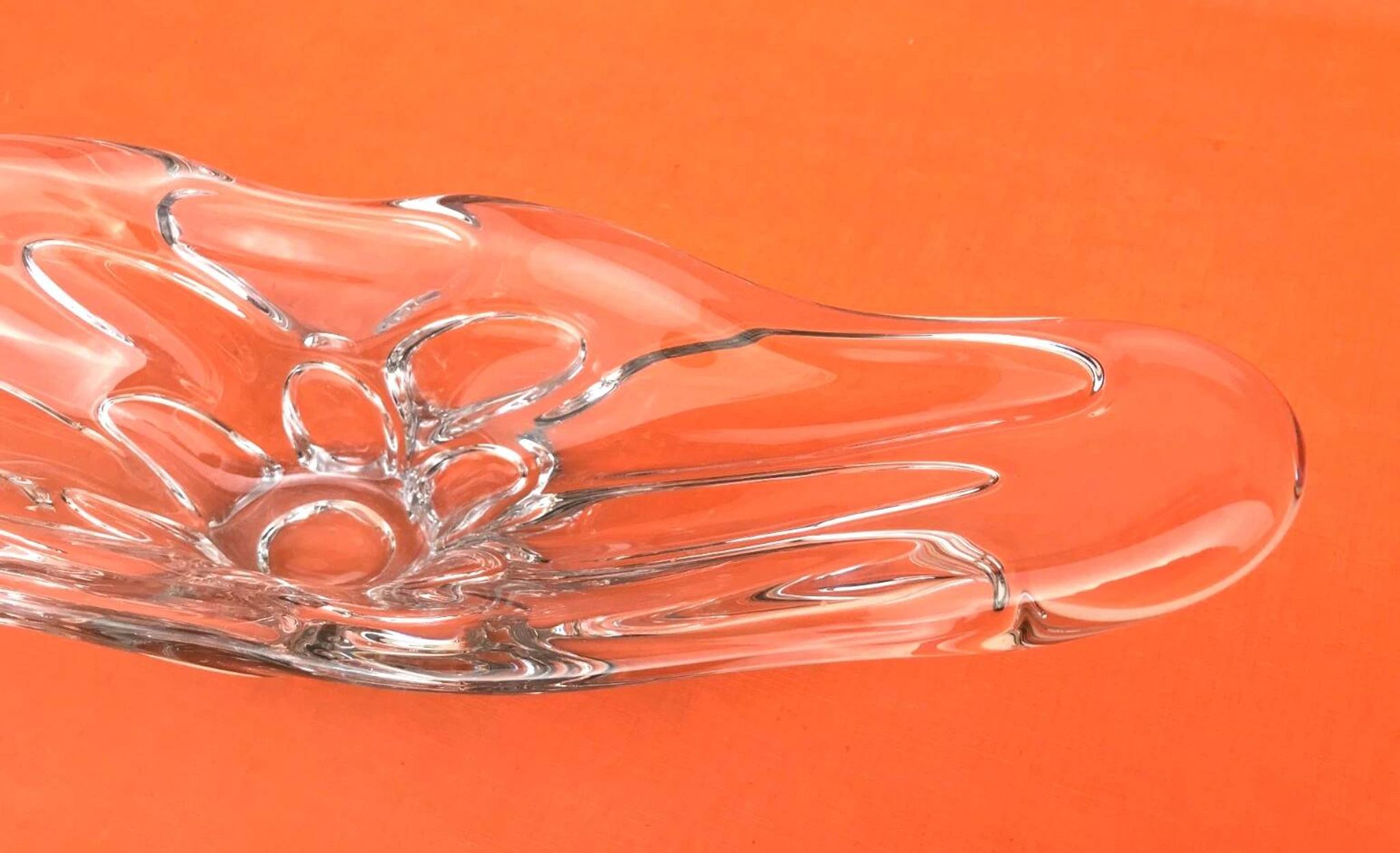1970s Fruit bowl / Centrepiece transparent glass