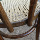 Set of 6 bistro chairs canned in curved wood N°18