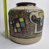 1930 enamel ceramic vase by Losson