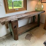 Wooden carpenter's workbench