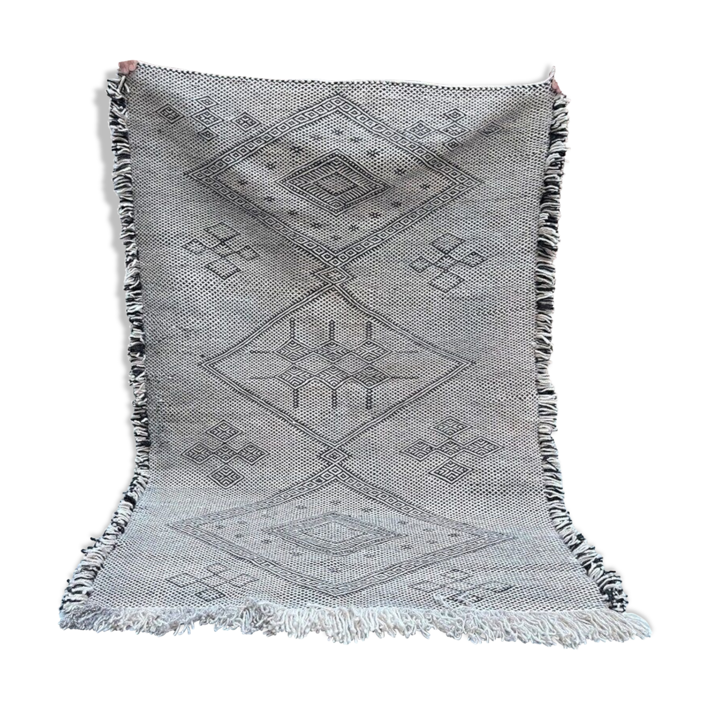 Tapis marocain Zanafi, tapis scandinave, décor du milieu du siècle, meubles du milieu du siècle