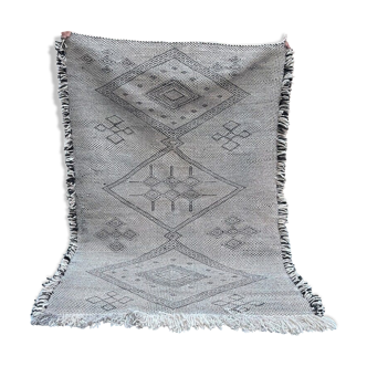 Tapis marocain Zanafi, tapis scandinave, décor du milieu du siècle, meubles du milieu du siècle