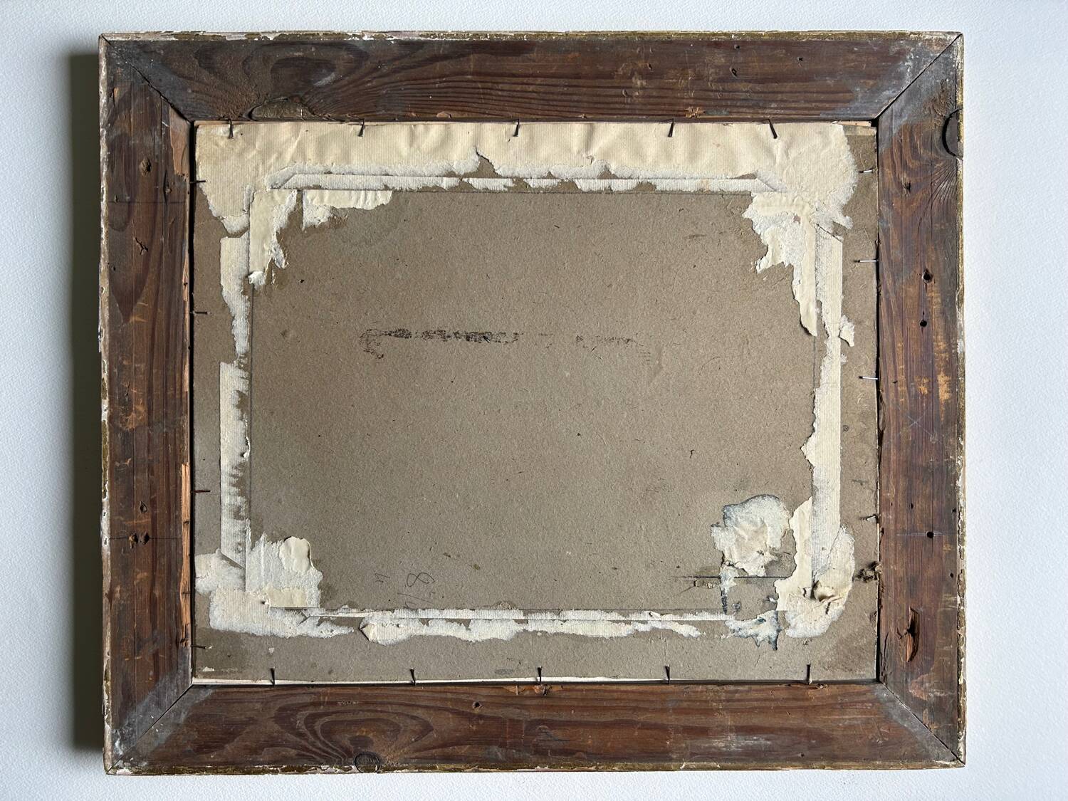 Oeuvre originale, Paysage d'Hiver Breton, Gouache de Suzanne Gueguen, 1940