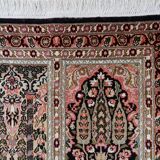 Vintage 1950s Persian Qum silk rug 72cm x 140cm