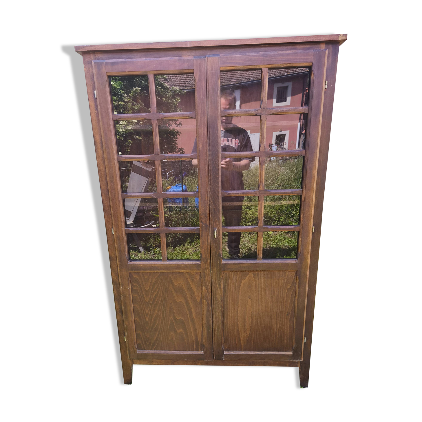 Wooden glass sideboard