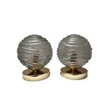 Pair of vintage globe wall lights