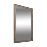 Miroir en bois et stuc façon loupe de bois 1960