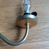 Brass wall lamp and pineapple glass