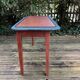 Table d'appoint pliante en bois et rotin 1960