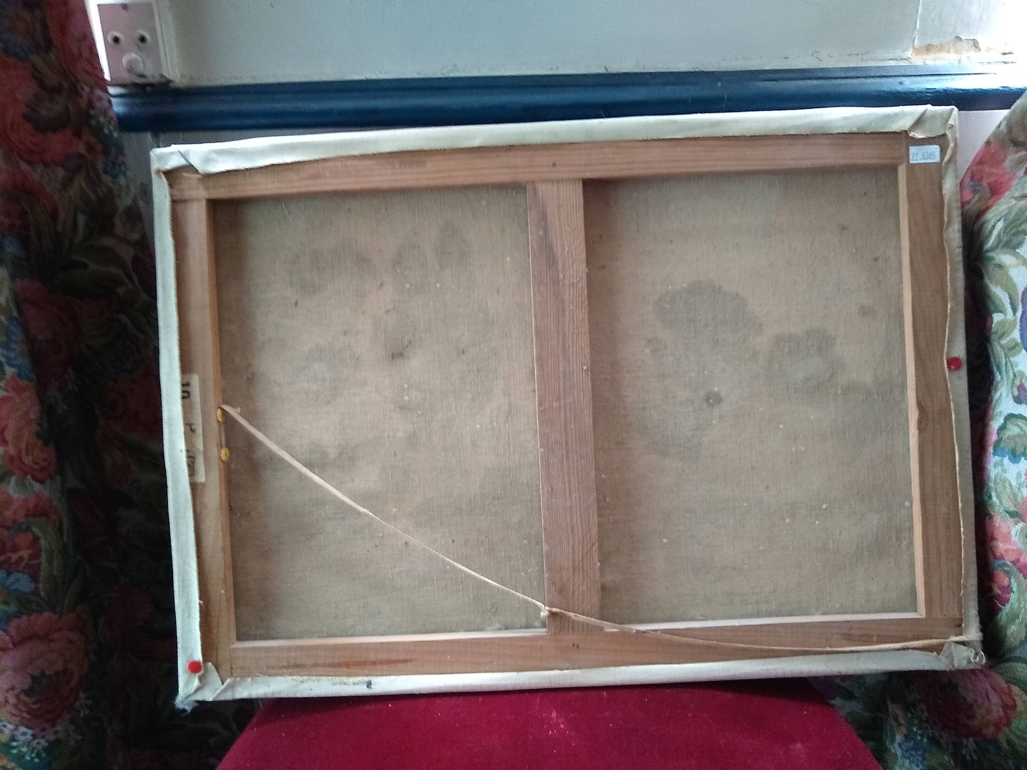 Canal landscape at the barge hst signed