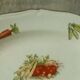 Hollow and oval earthenware dish with 4 seasons vegetable decoration