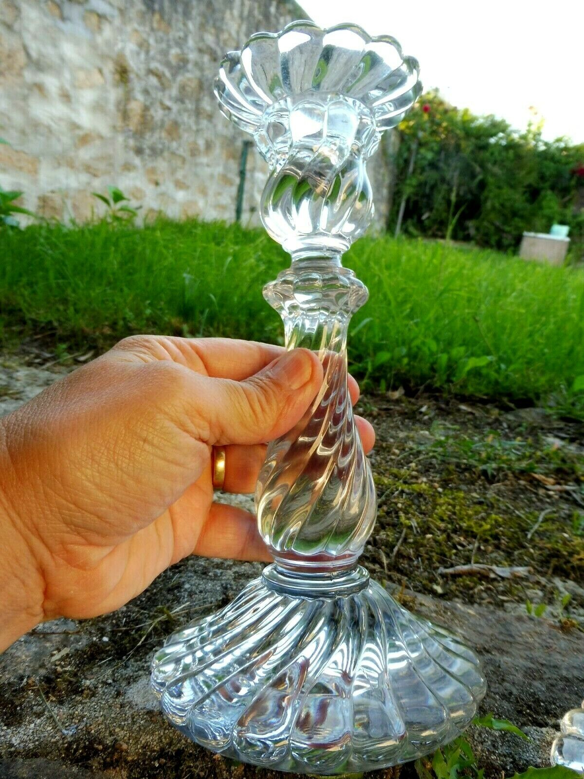 Torches / candle holders crystal of baccarat